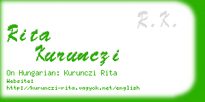 rita kurunczi business card